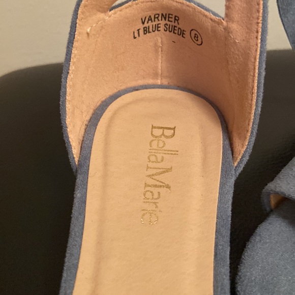 Bella Marie blue suede lace up flats - Picture 4 of 4